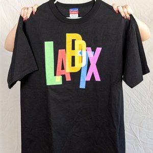 Rare Design Champion Retro Black T-Shirt Short Sleeve XL late 90s early 2000